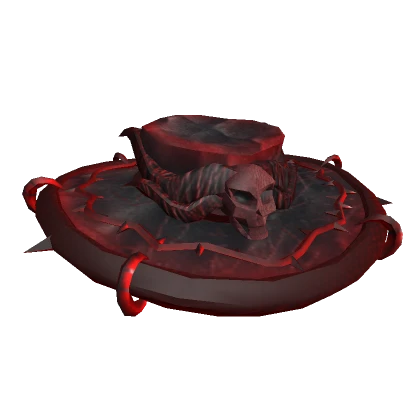 Crimson Skull Outlaw Hat