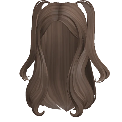 Long Flowy Half Up Pigtails (Brown)