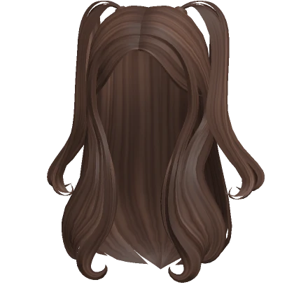 Long Flowy Half Up Pigtails (Brown)