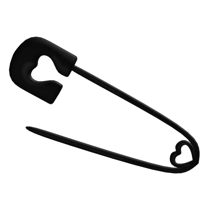 ♡ Cutesy Black Safety Pin on top of head (Big) ♡