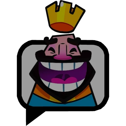 Laughing Hehehehaw King Clash Royale Text Bubble