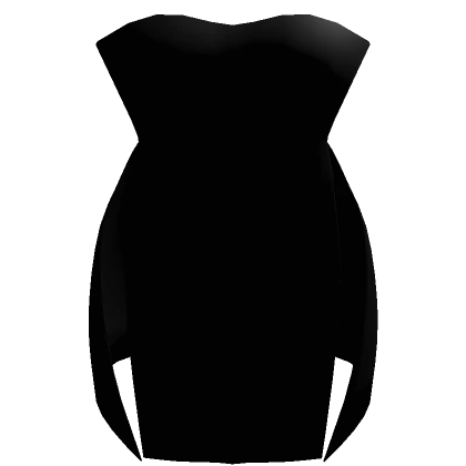 1.0 R6 Girl Plain High Slit Leg Split Black Dress