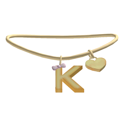 k initial (gold) ♡