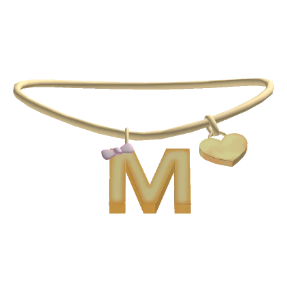 m initial (gold) ♡