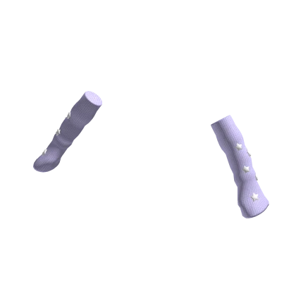 Purple Y2K Star Knitted Arm Warmers