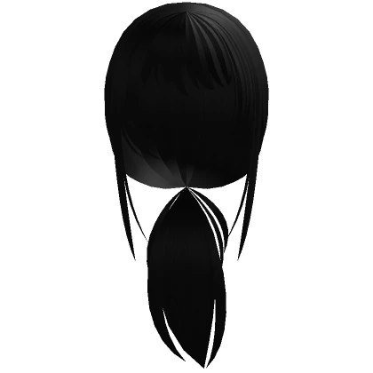 † adorable low ponytail black