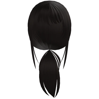 † adorable low ponytail dark brown