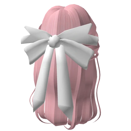 Pretty Pink Hair with White Bow 2.0