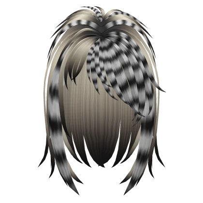 Black Blonde Emo Scene Raccoon Straight Hair