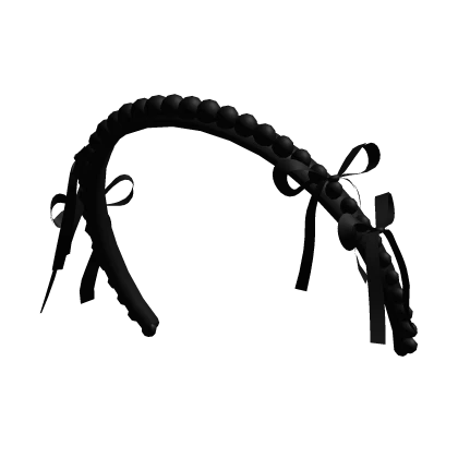 black pearl headband w bows