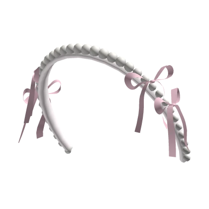 pearl headband w pink bows