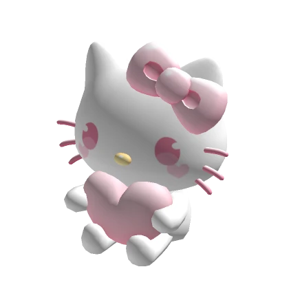 ♡ kitty pink heart plushie (holdable)