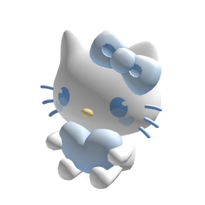 ♡ kitty blue heart plushie (holdable)