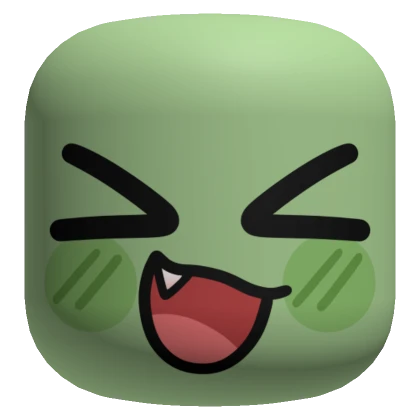 Cute Excited Zombie Face - Green