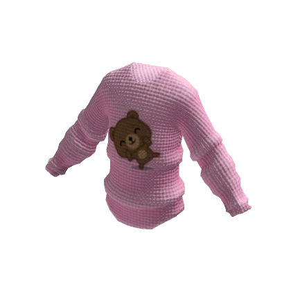 Cozy pink sweater bear 