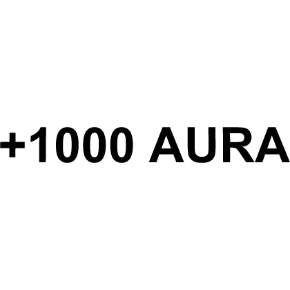 +1000 Aura Text