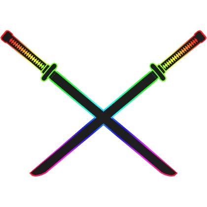 Cartoony Rainbow Katana Sword Pack