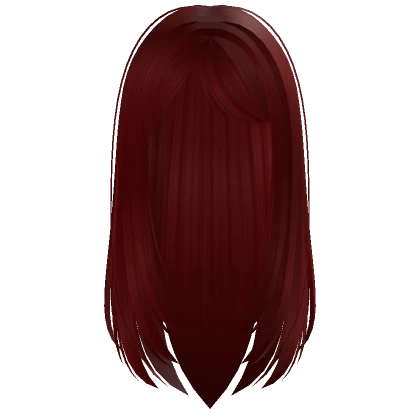 long sleek emo straight hair side bangs red