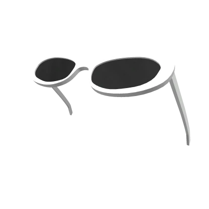 90s Oval Sunglasses White