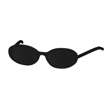 90s Oval Sunglasses Black