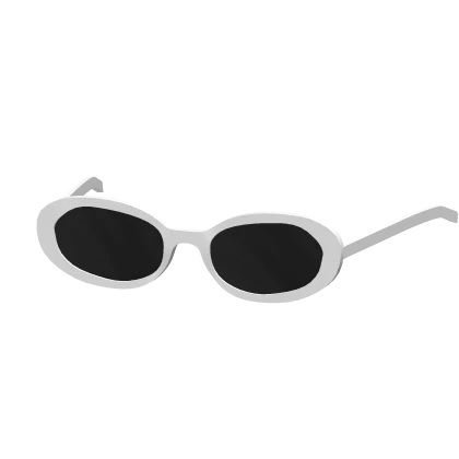 90s Oval Sunglasses White