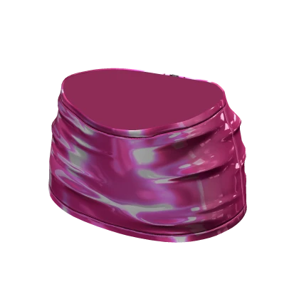 Pink Latex Mini Skirt