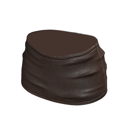 Brown Leather Mini Skirt