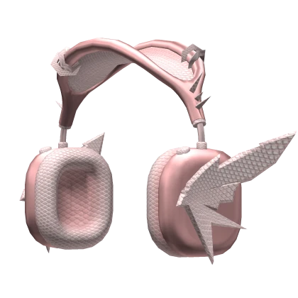 Pink Shiny Punk Headphones