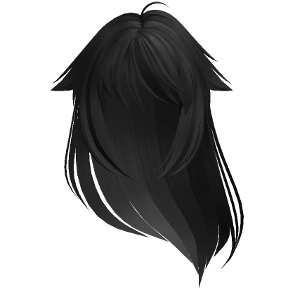 Flowy Anime Hair (Black)