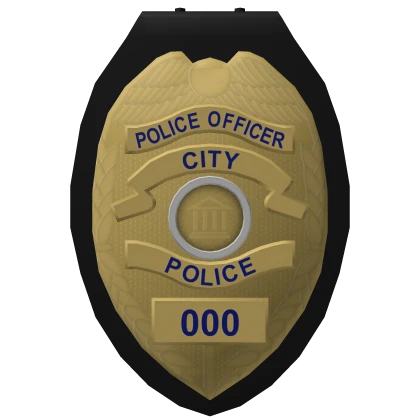 Gold Waist City Police Badge