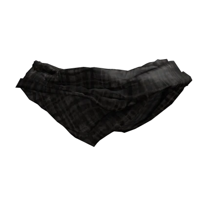Brown Plaid Distressed Neck Scarf