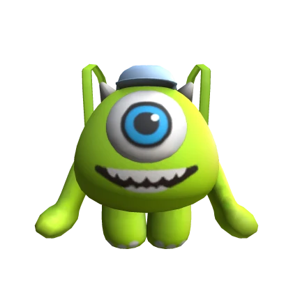Mike Wazowski Alien Green Monster Plushie Backpack