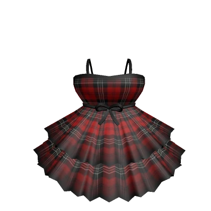 🖤🎱Chibi Doll - Red plaid gothic dress