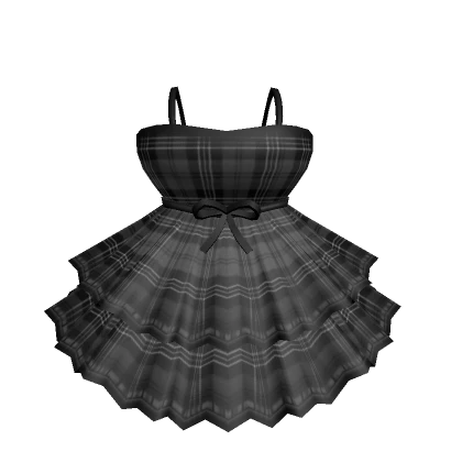 🖤🎱Chibi Doll - black plaid gothic dress