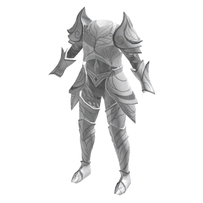 White Moon knight plate armor set