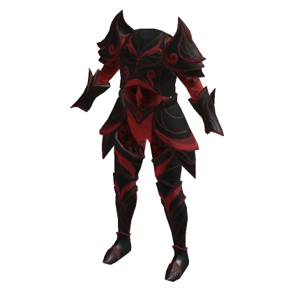 Red Moon knight plate armor set