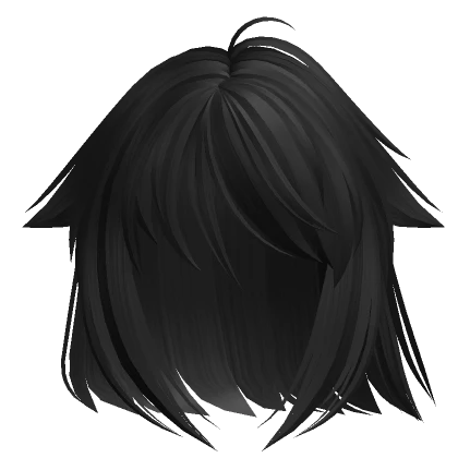 Short Flowy Anime Hair (Black)