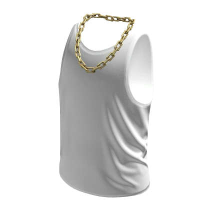 Tank Top White Gold Chain