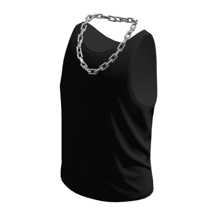 Tank Top Black Silver Chain