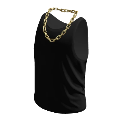 Tank Top Black Gold Chain