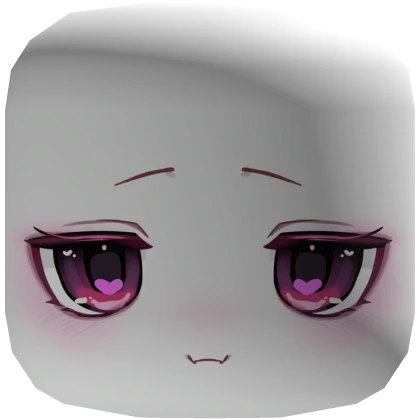 ♡ pink eyes baby vamp face chibi anime mask white