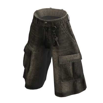 💗 Y2K DENIM BERMUDA PANTS KHAKI