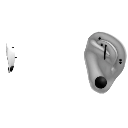 black pierced ears 10C41