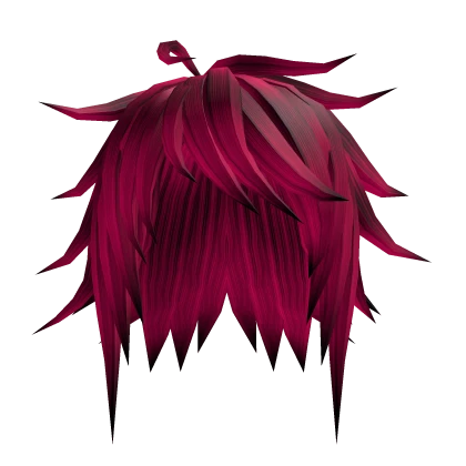 Hot Pink Scene Emo y2k Messy Hair