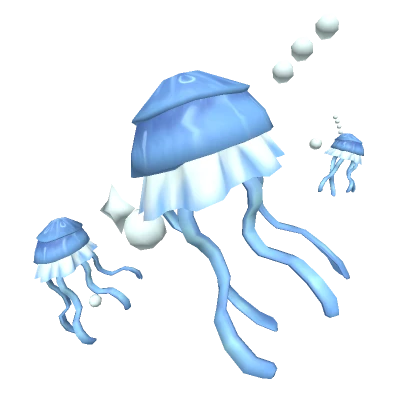 Ocean Blue Mystical Jellyfish Bloom