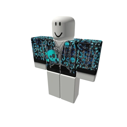 SCENE SKULL PRINT [CYAN]