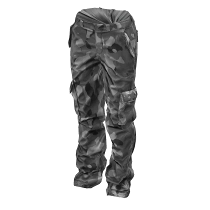 Y2K Cargo Pants - White Camo