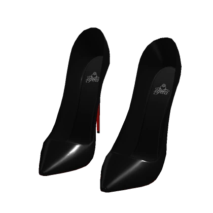 ☆ Black Runway Pointy Heels (Syaa heel'd)