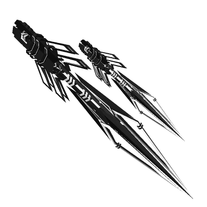 [1.0] Black White Dual Waist Cyberpunk Sword X1