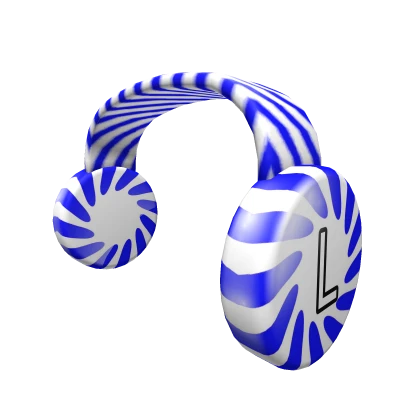 Blue Candy Cane Clockwork's Headphones